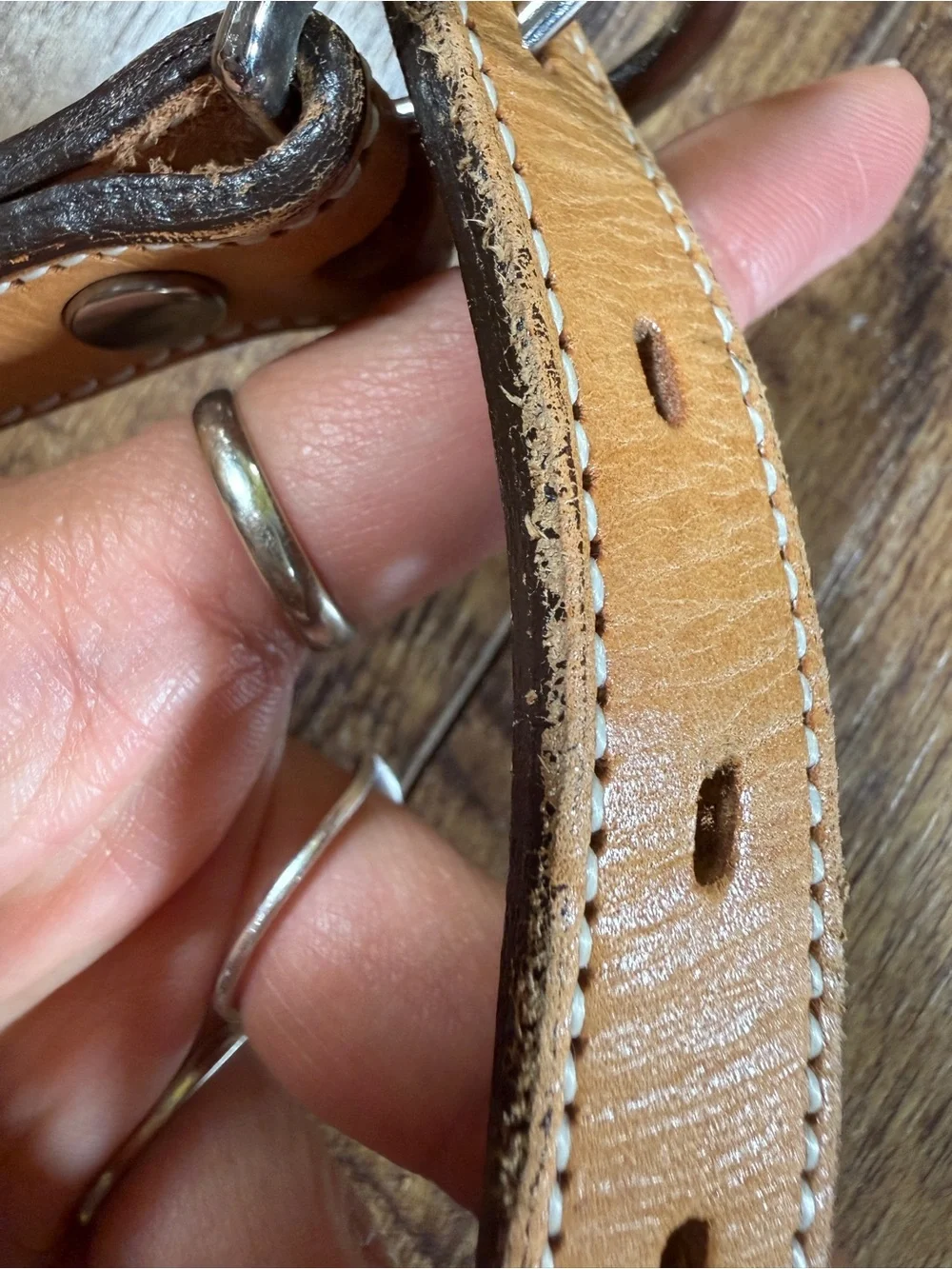 Circle Y Handmade Leather Belt Size 30 Black Suede Western Cowboy Belt